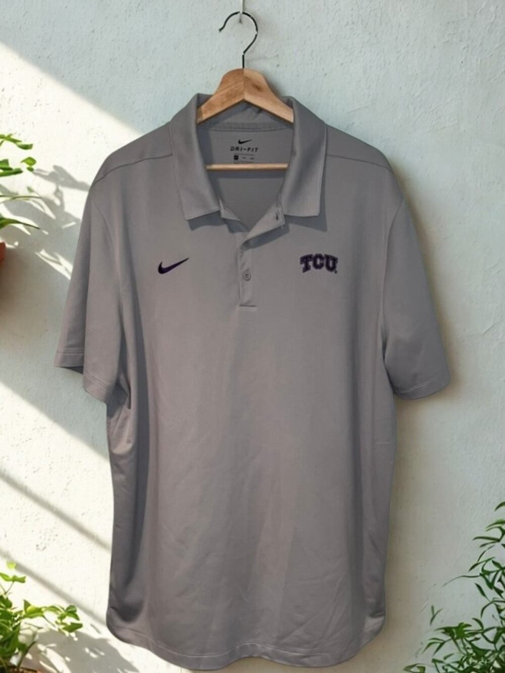 Texan Christian University TCU Nike Dri-FIT Vapor Polo Shirt Sz. 2XL EUC